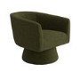 ONLY OPENED - Green Boucle Swivel Armchair - Cairo