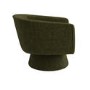 ONLY OPENED - Green Boucle Swivel Armchair - Cairo