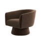 Brown Velvet Swivel Accent Chair - Cairo