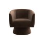 Brown Velvet Swivel Accent Chair - Cairo