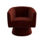 Deep Red Velvet Swivel Armchair - Cairo