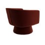Deep Red Velvet Swivel Armchair - Cairo