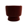 Deep Red Velvet Swivel Armchair - Cairo