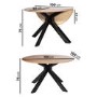 GRADE A2 - Small Round Light Oak Space Saving Dining Table - Seats 2-4 - Carson