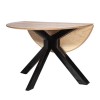 Small Light Oak Drop Leaf Space Saving Round Dining Table - Seats 2-4 - Carson