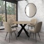 GRADE A2 - Small Round Light Oak Space Saving Dining Table - Seats 2-4 - Carson