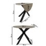 Small Grey Drop Leaf Space Saving Round Dining Table - Seats 2-4 - Carson