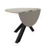 Small Grey Drop Leaf Space Saving Round Dining Table - Seats 2-4 - Carson