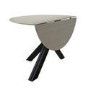 Small Grey Drop Leaf Space Saving Round Dining Table - Seats 2-4 - Carson