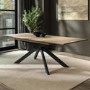 Large Light Oak Extendable Dining Table - Seats 6 - 8 - Carson