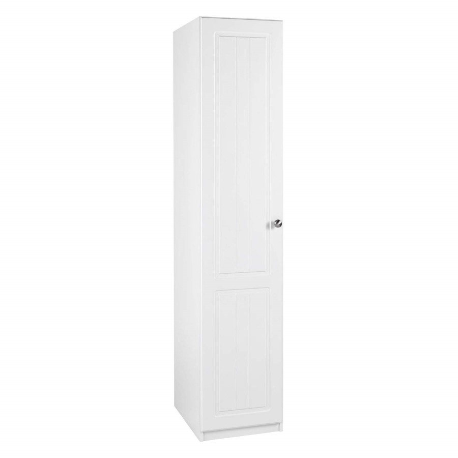 One Call Furniture Calando Single Wardrobe in Pearl White