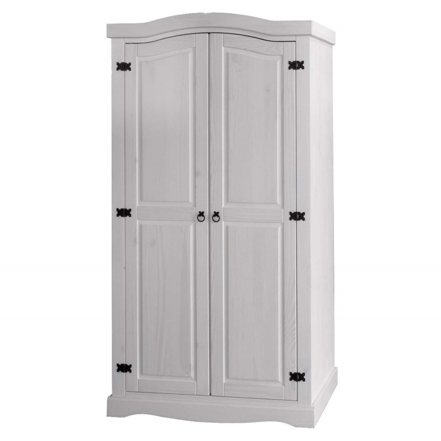 Corona 4 2 Door Wardrobe in Whitewash