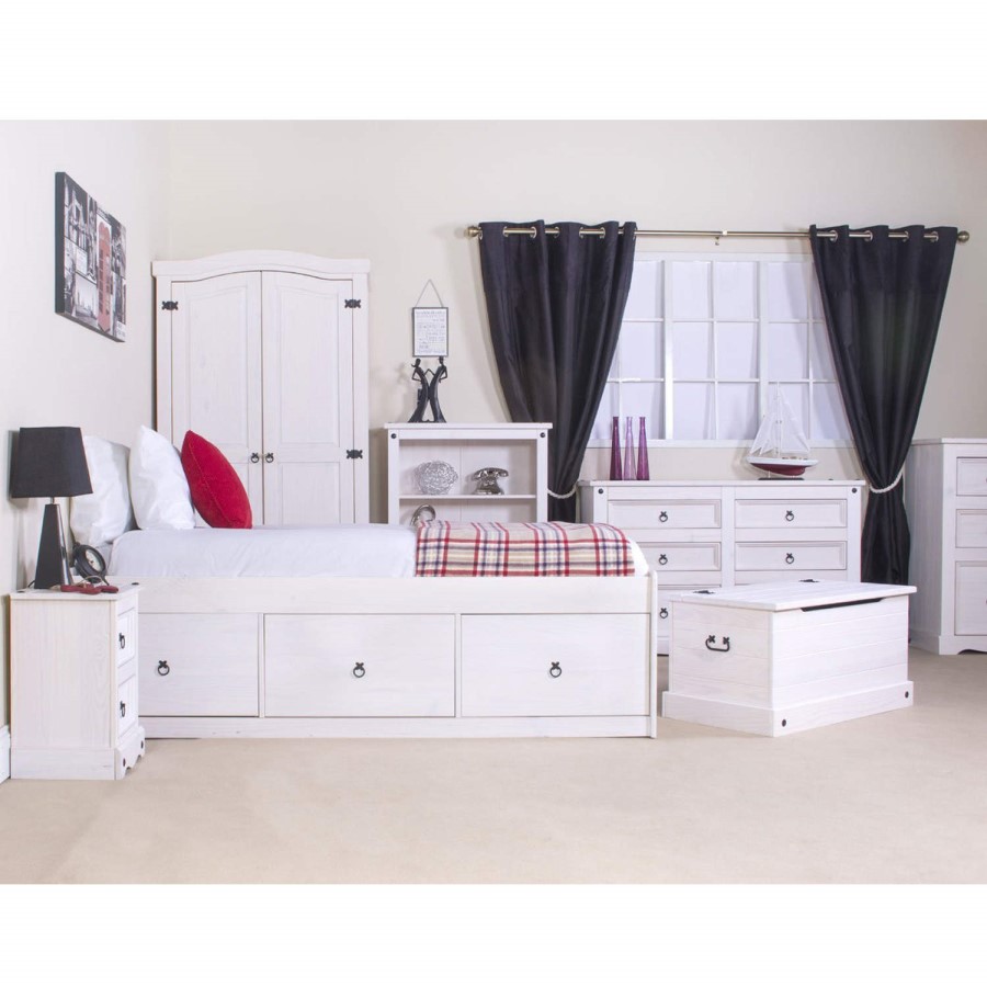 Corona 4 2 Door Wardrobe in Whitewash