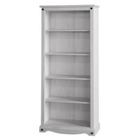 Corona Tall Bookcase in Whitewash
