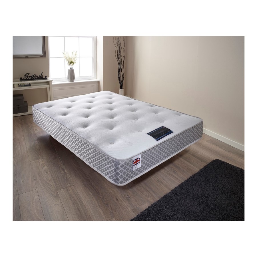 Crystal Sleep Sprung and Memory Foam Mattress King Size 5ft