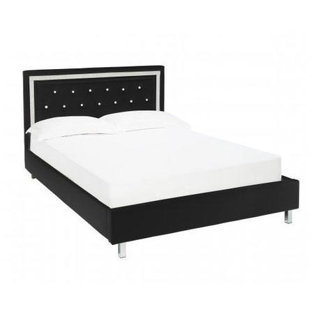 LPD Kingsize Black Crystalle Bed Double