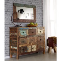 Coastal Apothecary Reclaimed Wood 9 Drawer Storage Cabinet