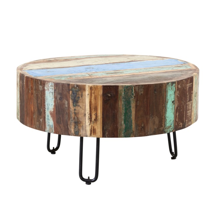 Coastal Reclaimed Wood Drum Coffee Table Furniture123 Coastal Reclaimed Wood Drum Coffee Table Cs23