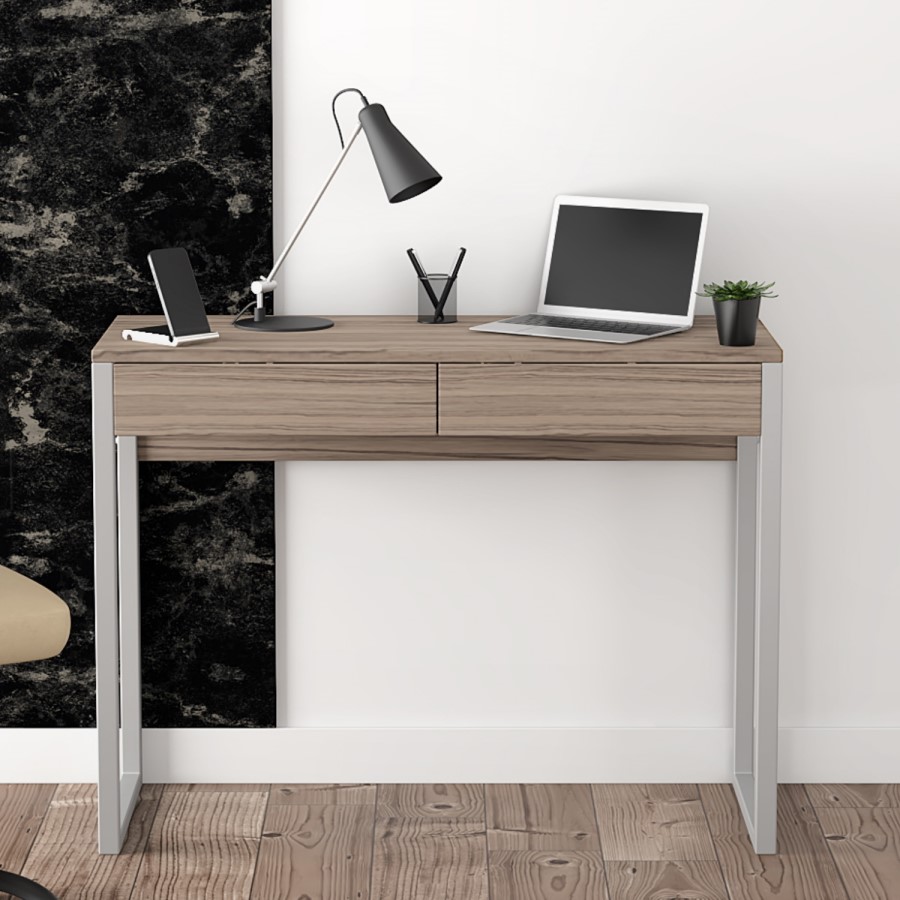 GRADE A1 - Oak Desk with Drawers - Casey