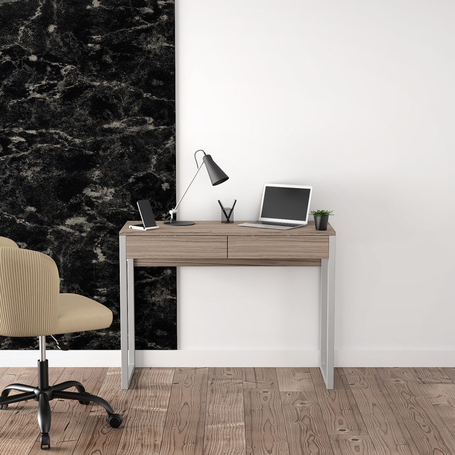 GRADE A1 - Oak Desk with Drawers - Casey