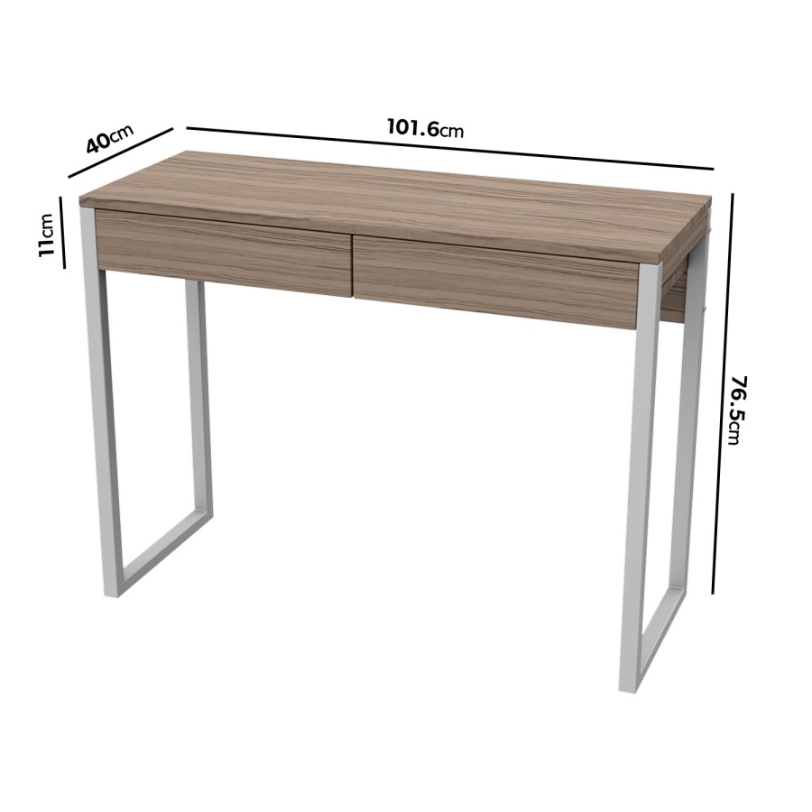 GRADE A1 - Oak Desk with Drawers - Casey