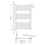 Chrome Towel Radiator Square Rails - 800 x 500mm