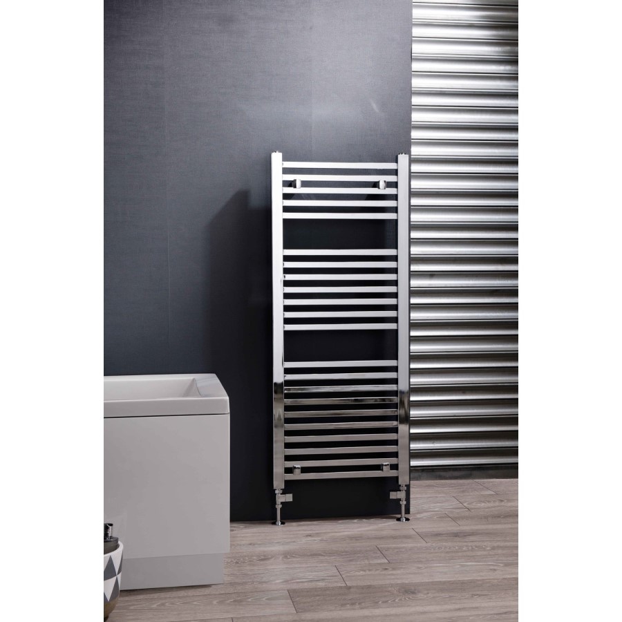 Chrome Towel Radiator Square Rails - 1200 x 500mm