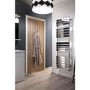 Chrome Bathroom Towel Radiator with Flat Rails - 1600 x 500mm