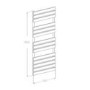 Chrome Bathroom Towel Radiator with Flat Rails - 1600 x 500mm