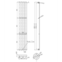 Vertical Panel Chrome Radiator - 1800 x 300mm