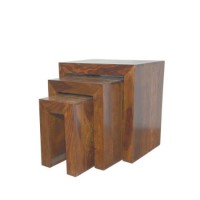 Heritage Furniture Cuba Sheesham Nest of 3 Tables