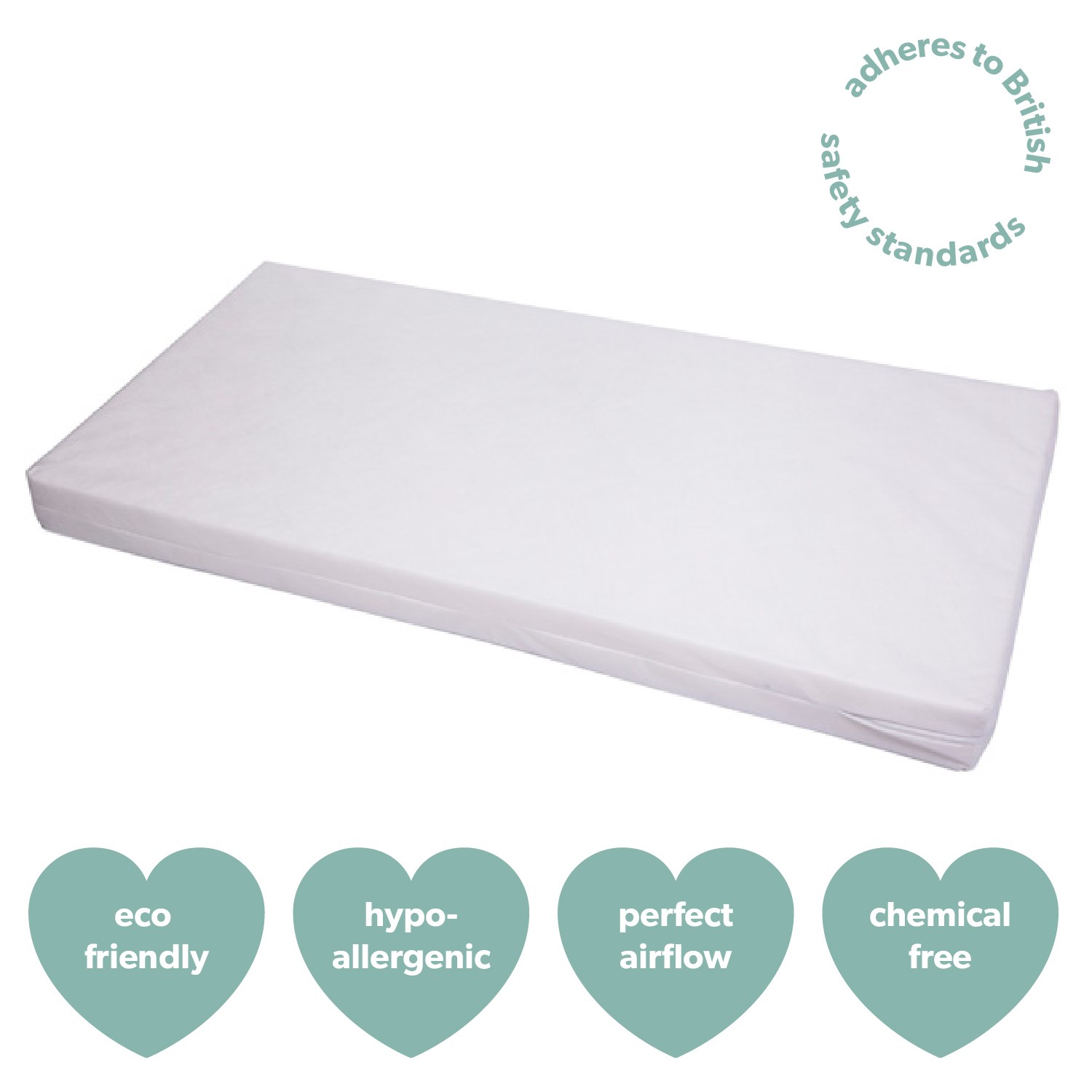 Premium fibre cot bed mattress - standard size - cub
