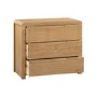 Curved Oak Modern Chest of 3 Drawers - Julian Bowen