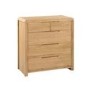 GRADE A1 - Julian Bowen Curve Oak 3+2 Drawer Chest of Drawers