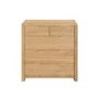 GRADE A1 - Julian Bowen Curve Oak 3+2 Drawer Chest of Drawers