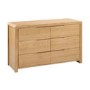 Julian Bowen Curve Oak 6 Drawer Wide Chest of Drawers