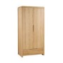 Julian Bowen CUR205 Julian Bowen Curve Oak 2 Door 1 Drawer Wardrobe