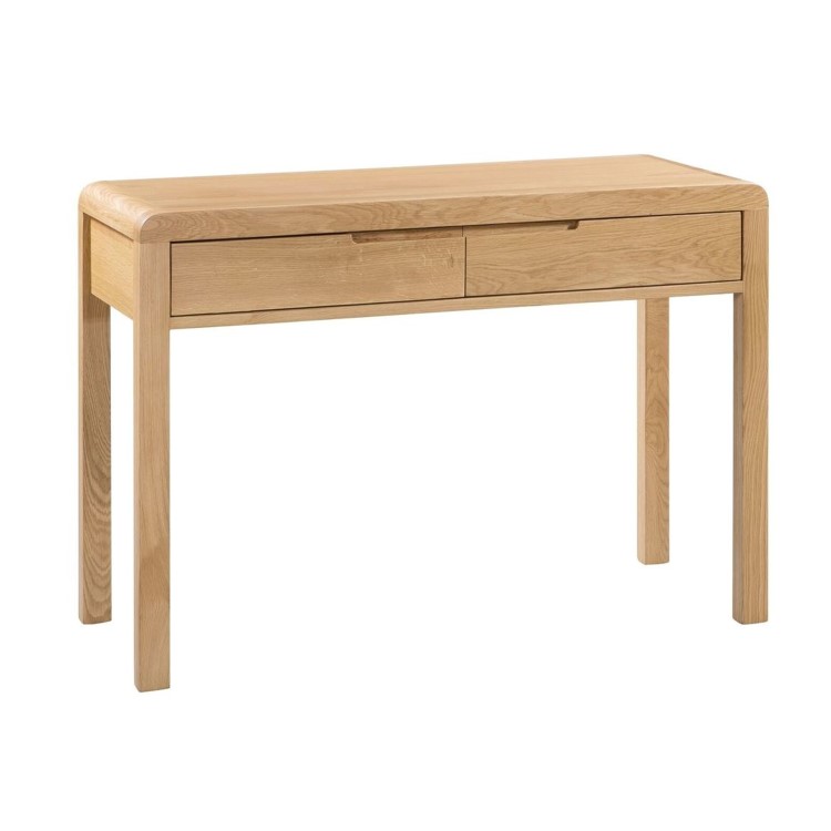 Julian Bowen Curve Oak 2 Drawer Dressing Table & Stool