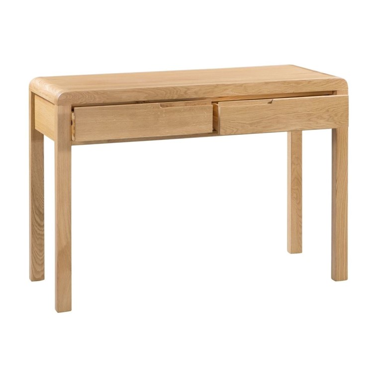 Julian Bowen Curve Oak 2 Drawer Dressing Table & Stool