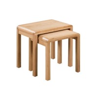 Julian Bowen Curve Oak Nest of 2 Tables Julian Bowen Curve Oak Nest of 2 Tables