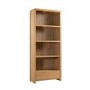 GRADE A2 - Oak Curved Tall Bookcase - Julian Bowen