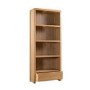 GRADE A2 - Oak Curved Tall Bookcase - Julian Bowen