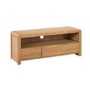 GRADE A2 - Oak TV Unit with Curved Edge TV's up to 45" - Julian Bowen