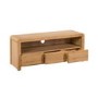 GRADE A2 - Oak TV Unit with Curved Edge TV's up to 45" - Julian Bowen
