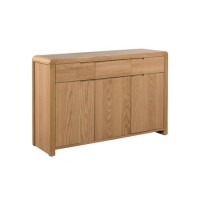 Julian Bowen Curve Oak 3 Door Sideboard