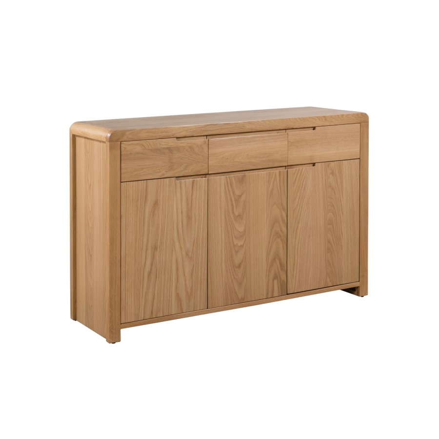 Julian Bowen Curve Oak 3 Door Sideboard