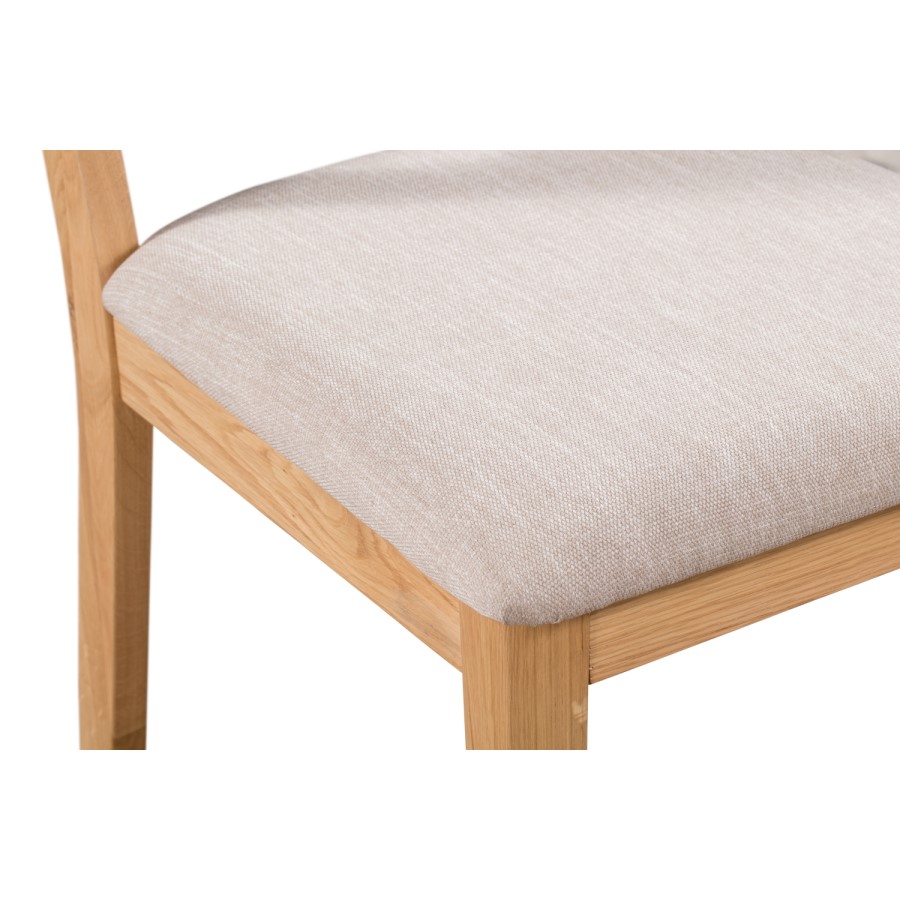 Julian Bowen Curve Oak Extendable Dining Table and 6 Chairs