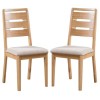 Julian Bowen Pair of Curve Oak Dining Chairs
