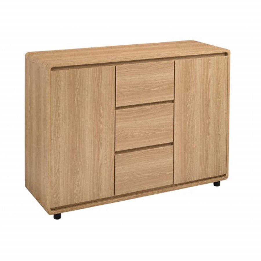 LPD Curve Large Sideboard in Oak