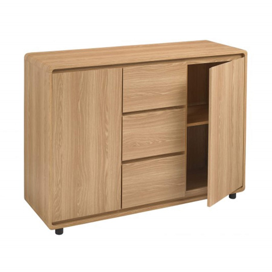 LPD Curve Large Sideboard in Oak